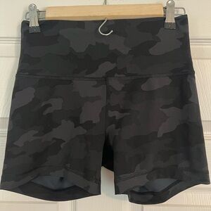 lululemon athletica Black Camo 4” Bike Shorts